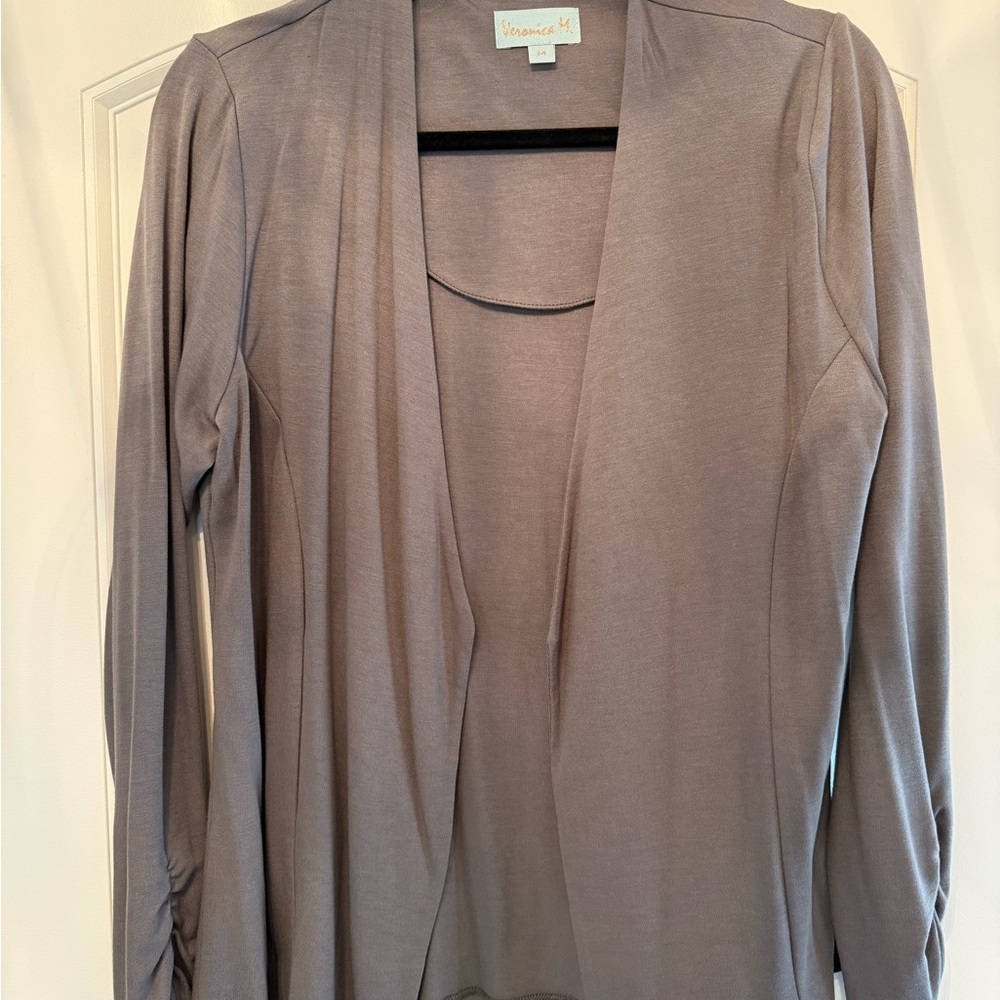NWT!!Veronica M. Gray Open Front Blazer